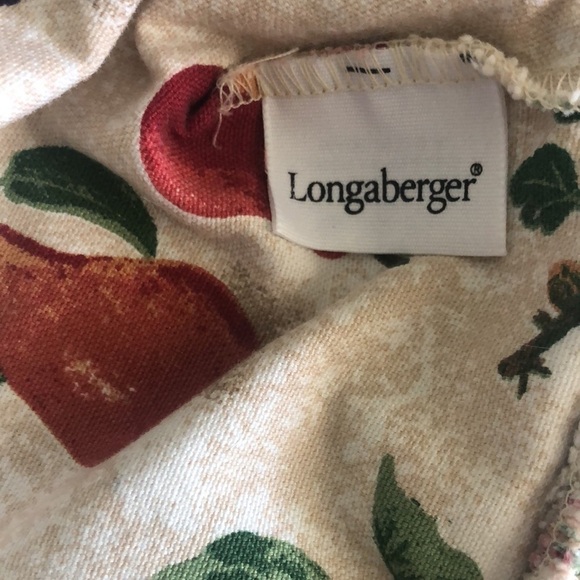 Longaberger Fruit Medley Pleated Bread Basket Liner Rectangle 14” Country Home - Picture 5 of 5